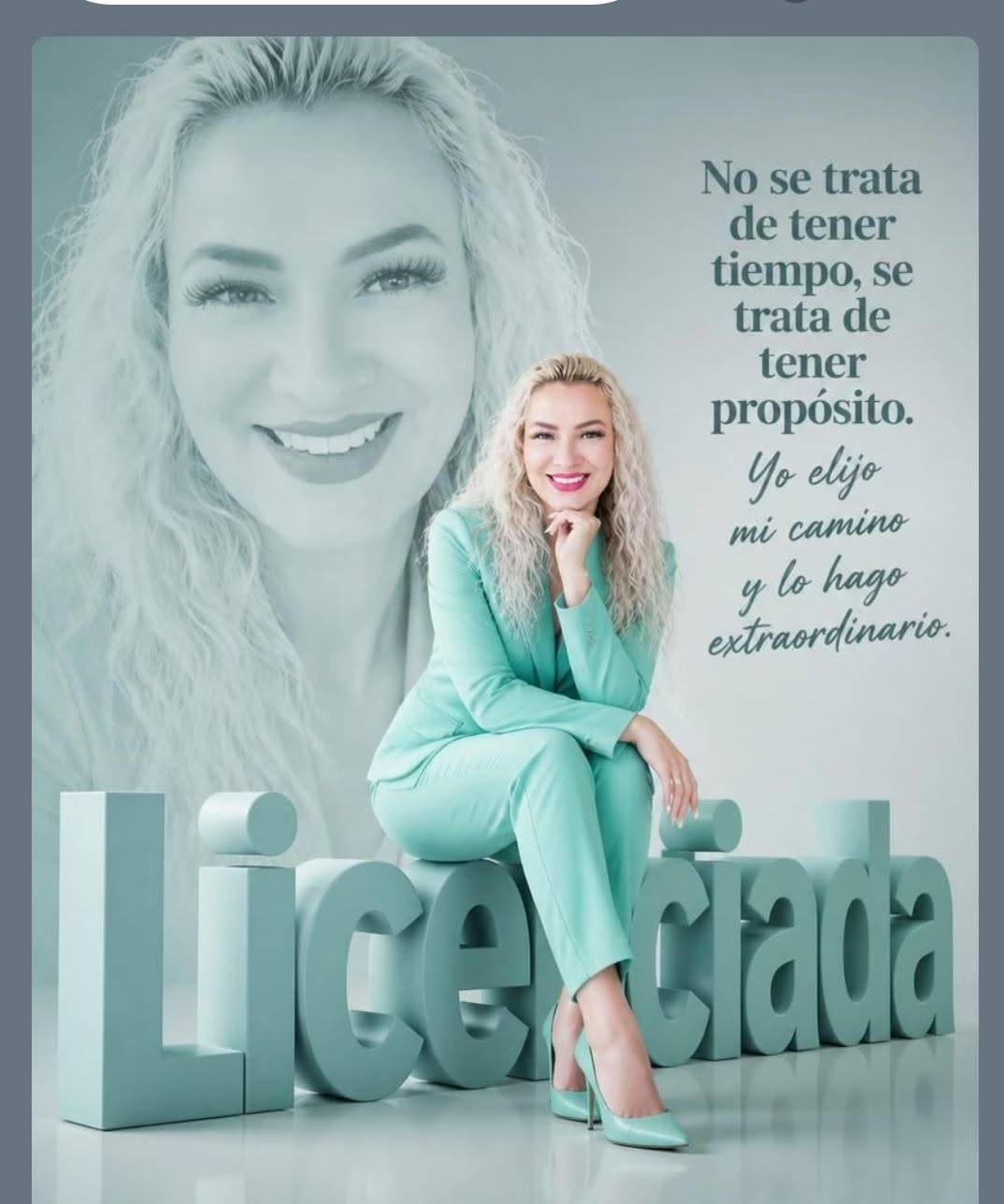 Imagen profesional con mensaje